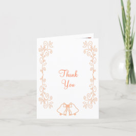 Tarjeta De Agradecimiento Boda de diseño de pergaminos de pergamino