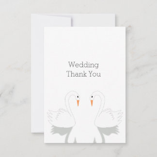 Tarjeta De Agradecimiento Boda de diseño de Swans