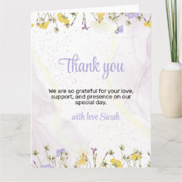 Tarjeta De Agradecimiento Boda de ducha de novia Rustic Spring Floral