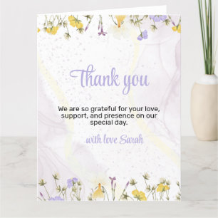 Tarjeta De Agradecimiento Boda de ducha de novia Rustic Spring Floral
