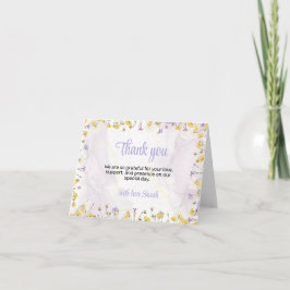 Tarjeta De Agradecimiento Boda de ducha de novia Rustic Spring Floral