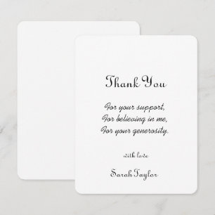 Tarjeta De Agradecimiento Boda de ducha nupcial moderna simple con letra man