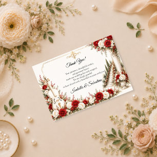 Tarjeta De Agradecimiento Boda de elegancia en la escalera de violonchelo ro