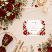 Boda de Elegancia Floral Escarlata Romántica