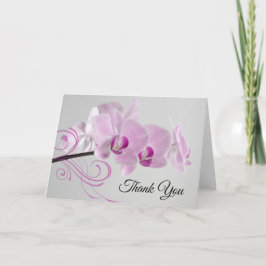 Tarjeta De Agradecimiento Boda de Elegancia Orquídea Rosa Gracias