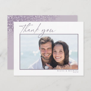 Tarjeta De Agradecimiento Boda de espárragos Gracias Mauve ID889