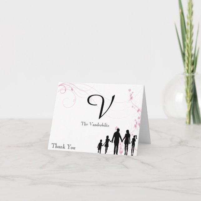 Tarjeta De Agradecimiento Boda de Familia Ensamblada Agradecimientos (Anverso)