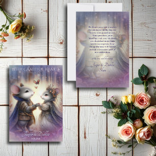 Tarjeta De Agradecimiento Boda de fantasía de cuento de hadas renacentista c