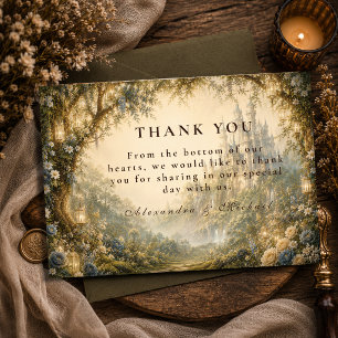 Tarjeta De Agradecimiento Boda de fantasía en el bosque encantado