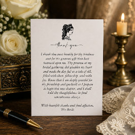 Tarjeta De Agradecimiento Boda de fantasía medieval elegante