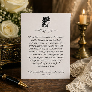 Tarjeta De Agradecimiento Boda de fantasía medieval elegante