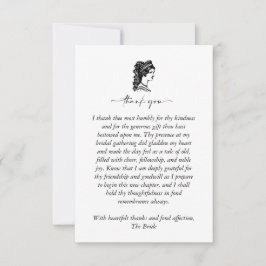 Tarjeta De Agradecimiento Boda de fantasía medieval elegante