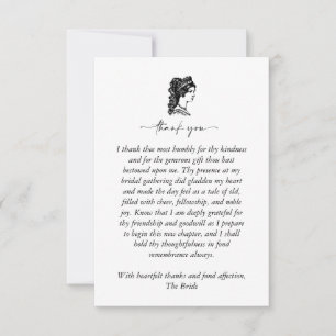 Tarjeta De Agradecimiento Boda de fantasía medieval elegante