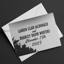 Tarjeta De Agradecimiento boda de Film Noir de los años 40