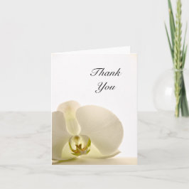 Tarjeta De Agradecimiento Boda de Flor Orquídea Blanca Gracias