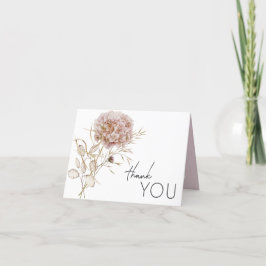 Tarjeta De Agradecimiento Boda de Flor Silvestre Rustic Boho Delicate Fall