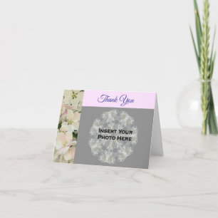 Tarjeta De Agradecimiento Boda de flores de flores blancas
