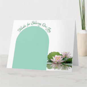 Tarjeta De Agradecimiento Boda de flores de Lotus rosa