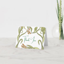 Tarjeta De Agradecimiento Boda de flores de Nouveau