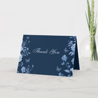 Tarjeta De Agradecimiento Boda de flores de primavera vintage encantado de m