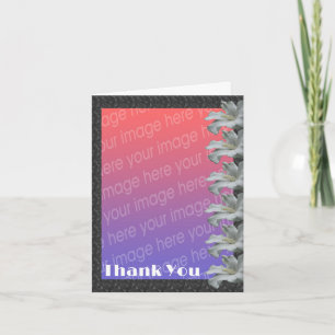 Tarjeta De Agradecimiento Boda de Flores Hibiscus Blancas