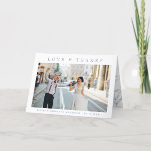 Tarjeta De Agradecimiento Boda de flores silvestres Minimalistas simples