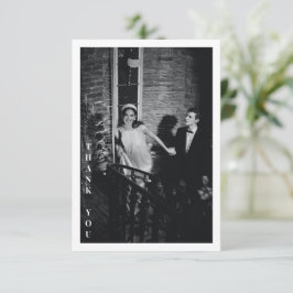 Tarjeta De Agradecimiento Boda de foto de mensaje Personalizado moderno mini