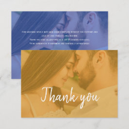 Tarjeta De Agradecimiento Boda de Foto Moderna