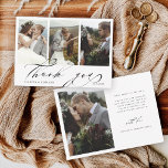 Tarjeta De Agradecimiento Boda de fotografía con mano de moda<br><div class="desc">Elegante y moderno boda de caligrafía boho con tarjeta de agradecimiento con una foto adicional y texto en la parte posterior. Puedes usar esta tarjeta para un boda, una ducha de novia, un compromiso, un aniversario o cualquier evento especial. Para una personalización más avanzada de este diseño, haga clic en...</div>