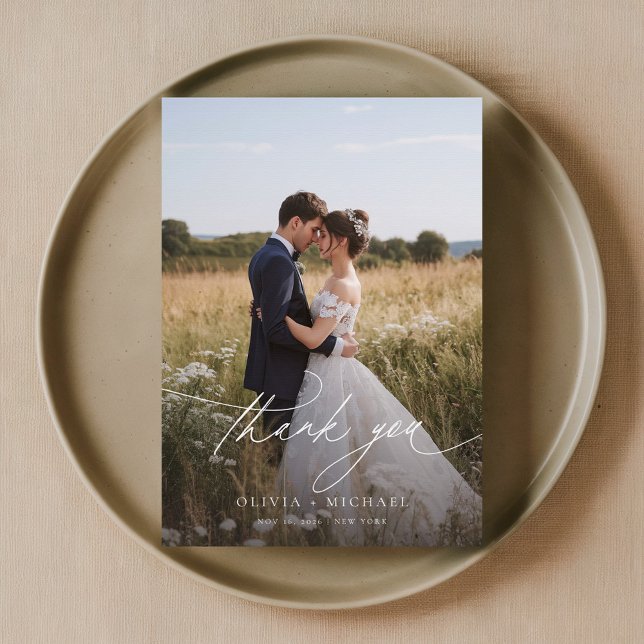 Tarjeta De Agradecimiento Boda de fotografía de Boho Rustic (Subido por el creador)