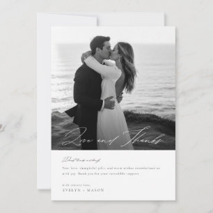 Tarjeta De Agradecimiento Boda de fotografía de caligrafía de escritura Mini