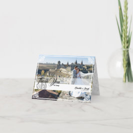 Tarjeta De Agradecimiento Boda de fotografía de cisne blanco de decoración m