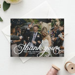 Tarjeta De Agradecimiento Boda de fotografía de escritura rusa femenina blan<br><div class="desc">Celebra tu día especial con nuestra hermosa tarjeta de agradecimiento de boda de fotos de personalizable, diseñada para reflejar el encanto de tu boda rústico. Presenta una fotografía de escritura rústica. Personalice agregando sus fotos, nombres, fechas y mensajes de agradecimiento favoritos de los bodas. Esta tarjeta de agradecimiento para fotos...</div>