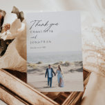 Tarjeta De Agradecimiento Boda de fotografía de marfil con guión elegante cl<br><div class="desc">Tarjeta de agradecimiento a Boda de foto de marfil con guión elegante clásico</div>