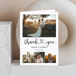 Tarjeta De Agradecimiento Boda de fotografía Minimalista con guión corto gra<br><div class="desc">Caligrafía de escritura cardíaca.</div>