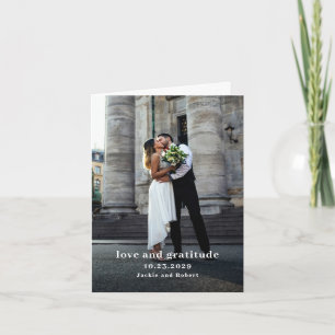 Tarjeta De Agradecimiento Boda de fotografía moderado