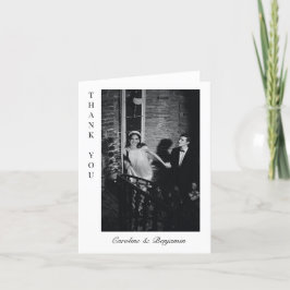 Tarjeta De Agradecimiento Boda de fotografía Personalizado moderno minimalis
