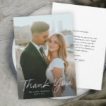 Tarjeta De Agradecimiento Boda de fotografías sencillas con guión moderno<br><div class="desc">Tarjeta De Agradecimiento De Un Boda De Fotos Simple De Guión Moderno. Haga clic en el botón de edición para personalizar este diseño para que se ajuste a sus necesidades.</div>