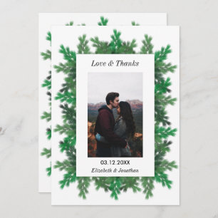 Tarjeta De Agradecimiento Boda de fotos de ramas de árbol de invierno