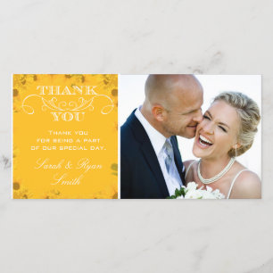 Tarjeta De Agradecimiento Boda De Girasol Foto Gracias Cartas