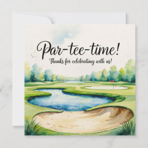 Tarjeta De Agradecimiento Boda de golf por celebrar con nosotros