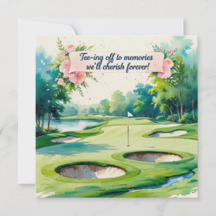 Tarjeta De Agradecimiento Boda de golf por celebrar con nosotros