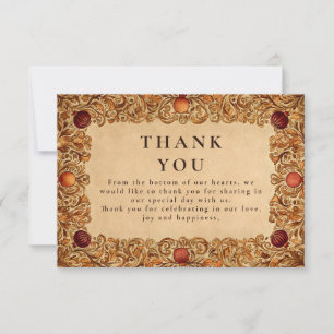 Tarjeta De Agradecimiento Boda de Granada de Follaje de Otoño