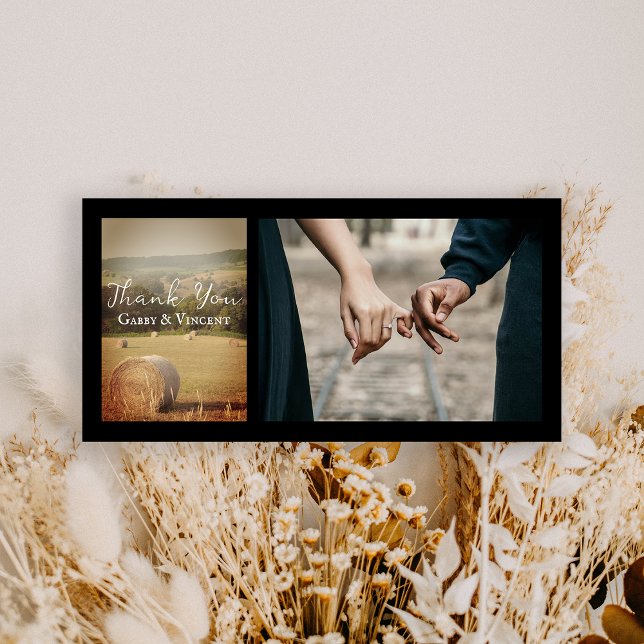 Tarjeta De Agradecimiento Boda De Granja De Hay Bales De Ronda Gracias (Subido por el creador)
