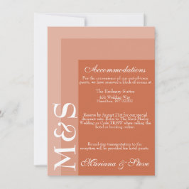 Tarjeta De Agradecimiento Boda de guión simple Terracotta