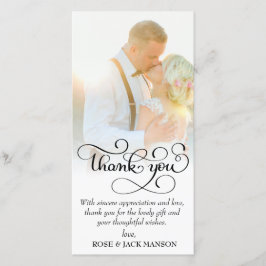 Tarjeta De Agradecimiento boda de guiones encantadores gracias