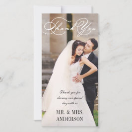 Tarjeta De Agradecimiento Boda de guiones Gracias