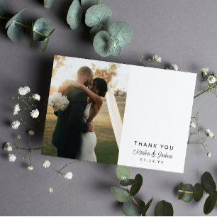 Tarjeta De Agradecimiento Boda de guiones románticos. Gracias