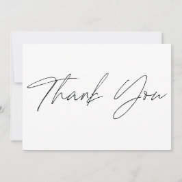 Tarjeta De Agradecimiento Boda de guiones simples Gracias Cartas Blancas