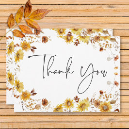 Tarjeta De Agradecimiento Boda de guirnaldas florales rusas de lujo